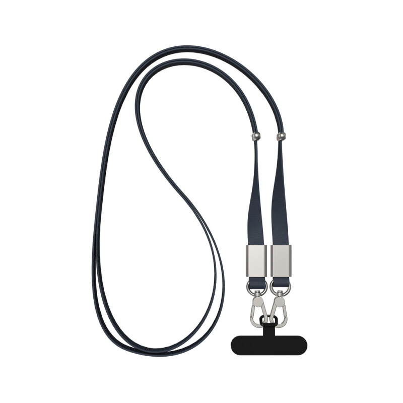 Crossbody lanyard RCS z recyklovaného PET, námořní modrá