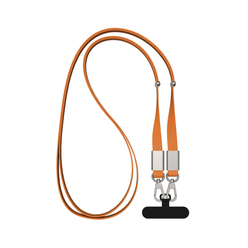 Crossbody lanyard RCS z recyklovaného PET, oranžová