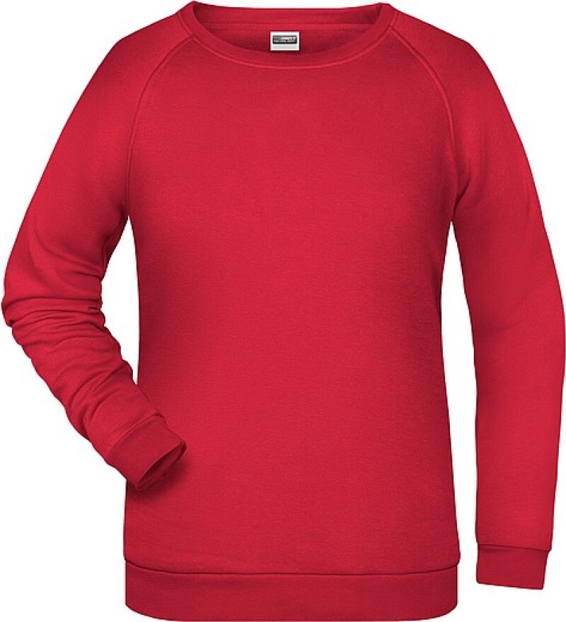 Dámská mikina James Nicholson sweatshirt women, červená, vel. 3XL