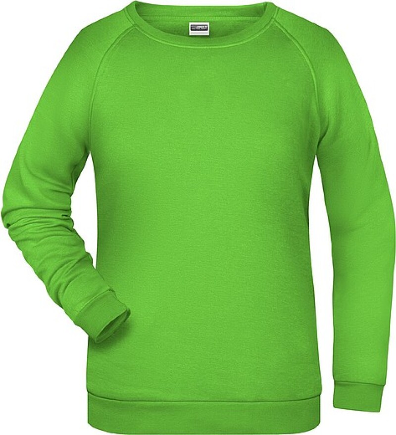 Dámská mikina James Nicholson sweatshirt women, jasně zelená, vel. 3XL