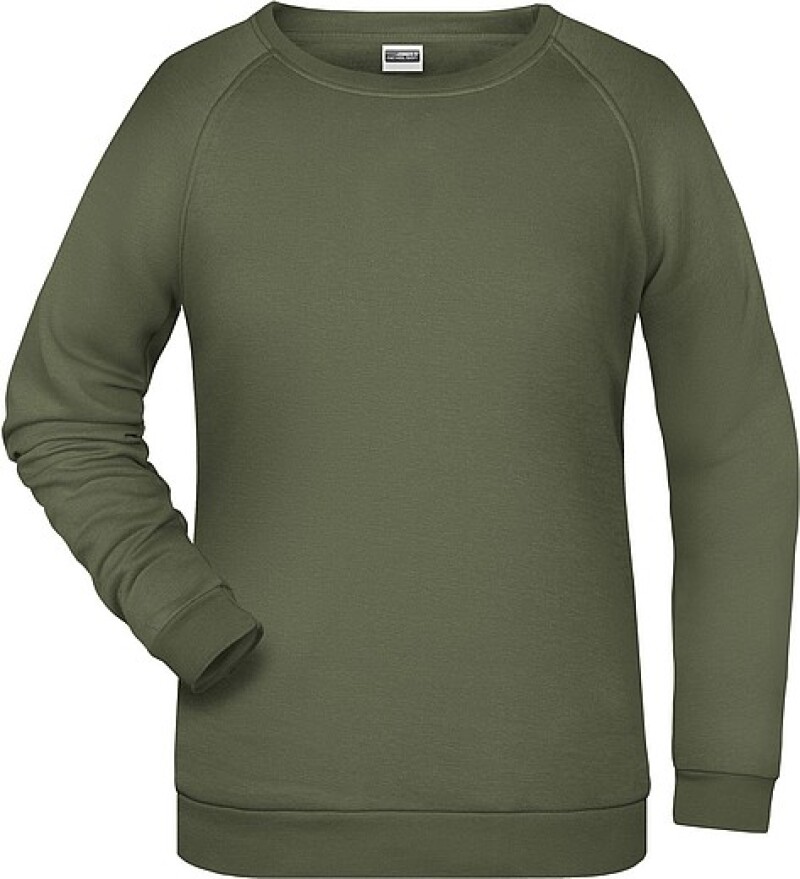 Dámská mikina James Nicholson sweatshirt women, tmavá zelená vojenská, vel. L