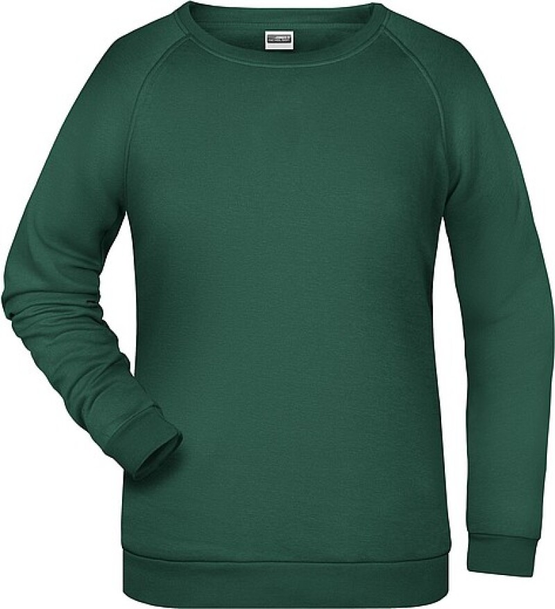 Dámská mikina James Nicholson sweatshirt women, tmavě zelená, vel. S