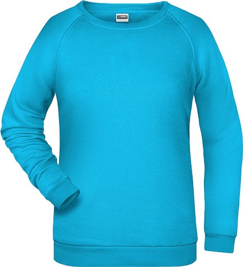 Dámská mikina James Nicholson sweatshirt women, tyrkysová, vel. XL