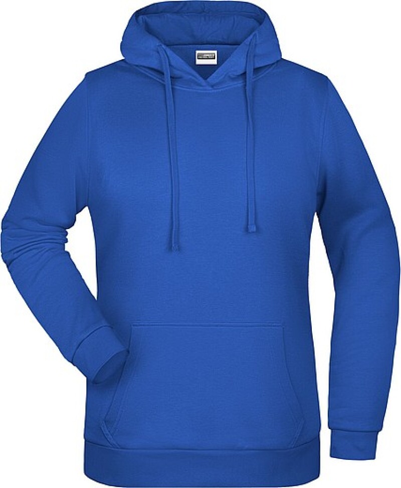 Dámská mikina s kapucí James Nicholson sweat hoodie women, královská modrá, vel. M