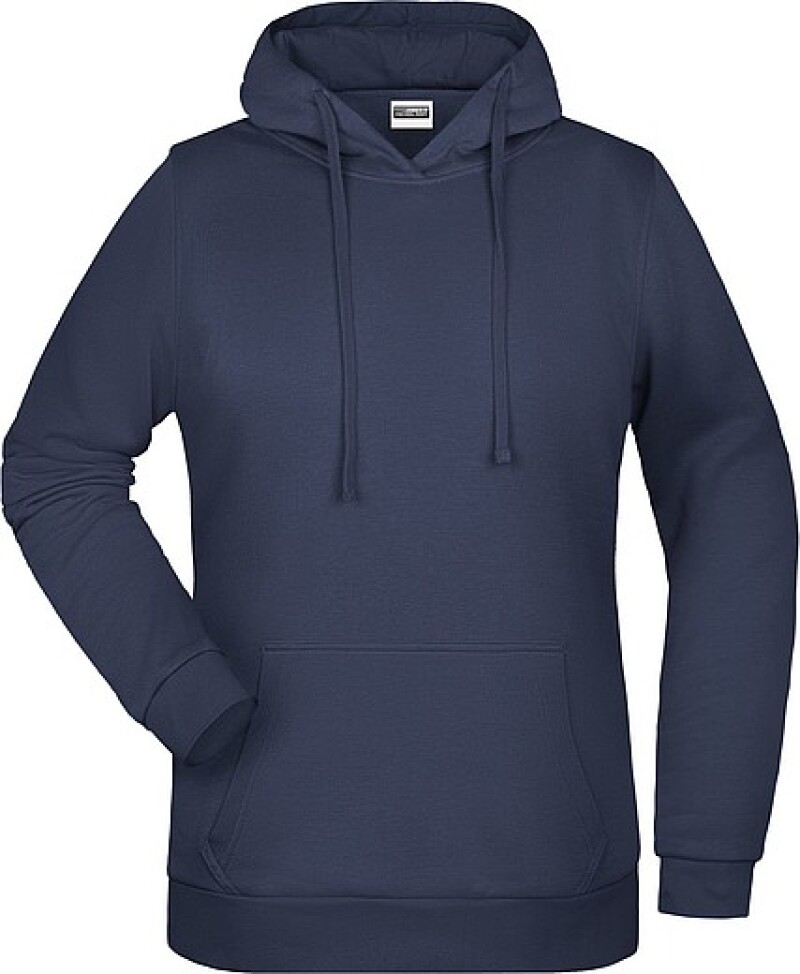 Dámská mikina s kapucí James Nicholson sweat hoodie women, námořní modrá, vel. L