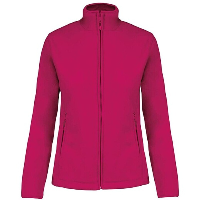 Dámská mikrofleecová mikina Kariban fleece jacket women, fuksiová, XXL