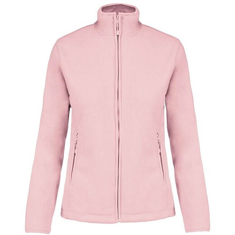 Dámská mikrofleecová mikina Kariban fleece jacket women, světle růžová, 4XL