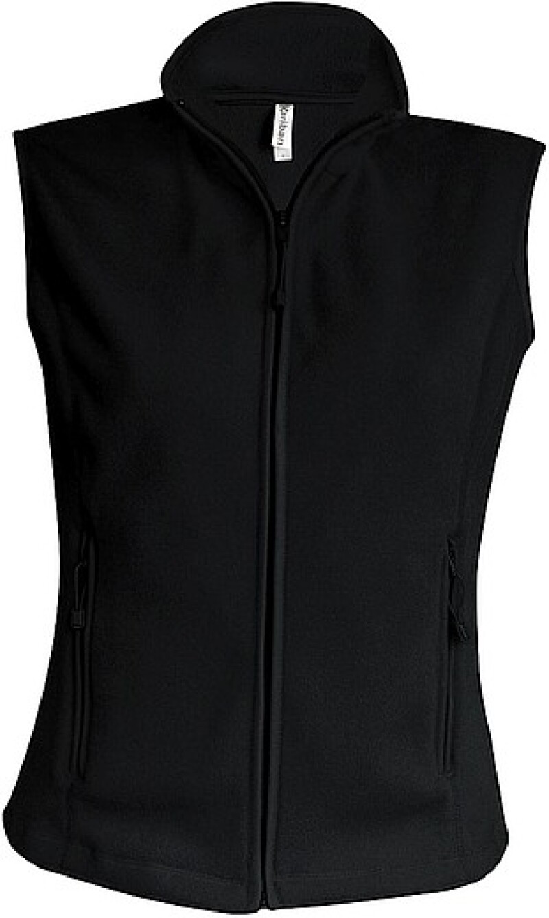 Dámská mikrofleecová vesta Kariban fleece vest women, černá, vel. 3XL