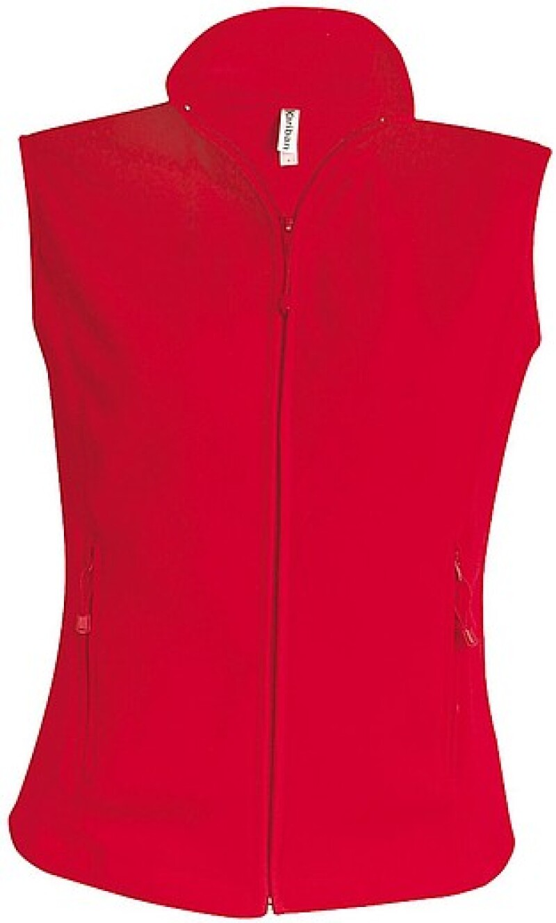 Dámská mikrofleecová vesta Kariban fleece vest women, červená, vel. 4XL