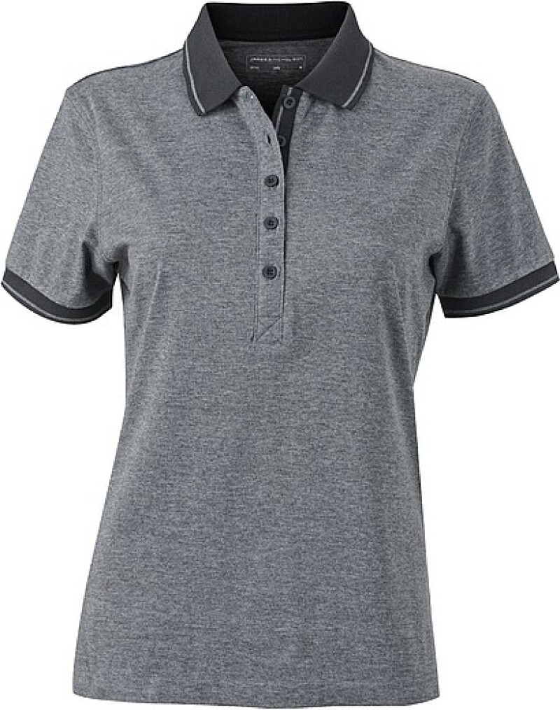 Dámská polokošile James Nicholson polo megange women, černá/šedá, vel. XL