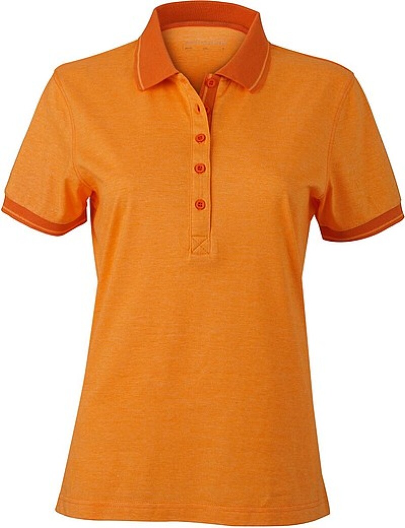 Dámská polokošile James Nicholson polo megange women, oranžová/tmavě oranžová, vel. XXL