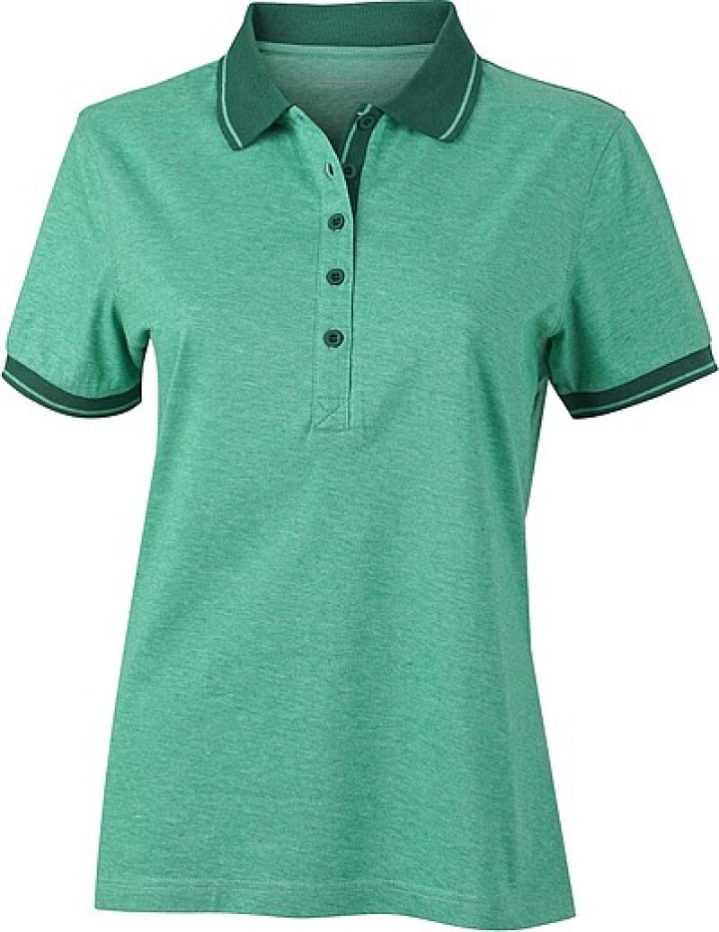 Dámská polokošile James Nicholson polo megange women, zelená/tmavě zelená, vel. XL
