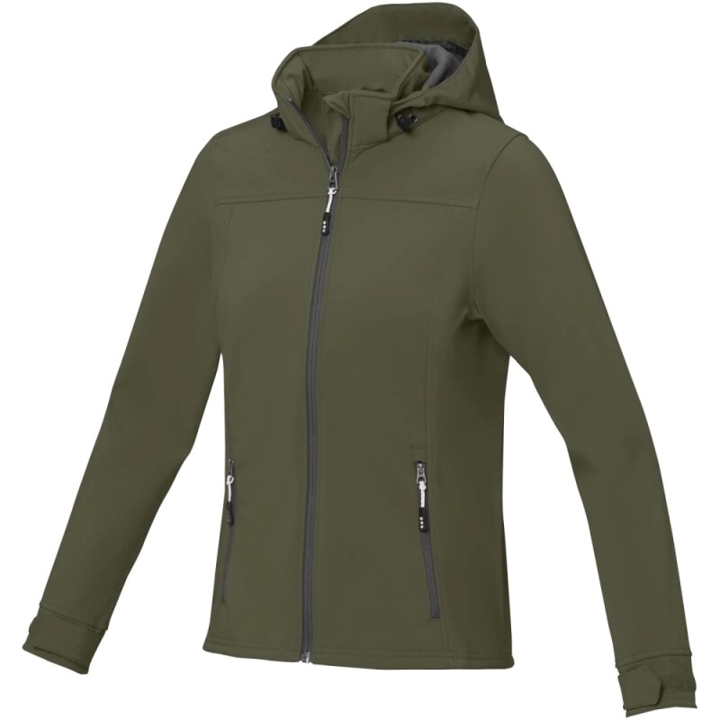 Dámská softshellová bunda Elevate Langley, velikost XL, vojenská zelená - khaki