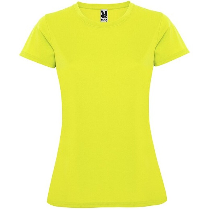 Dámské funkční tričko s krátkým rukávem, ROLY MONTECARLO, fluorescenční žlutá, vel. 2XL