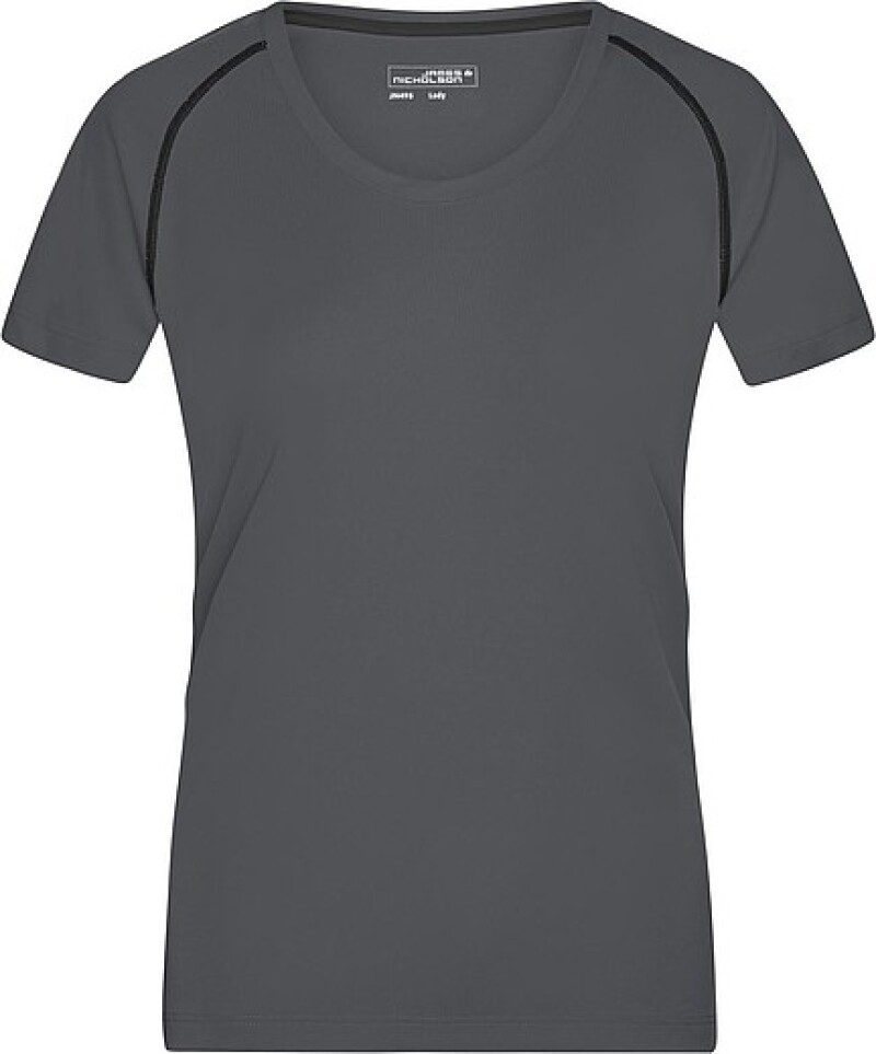 Dámské sportovní tričko James Nicholson sports T-shirt women, antracitová/černá, vel. M