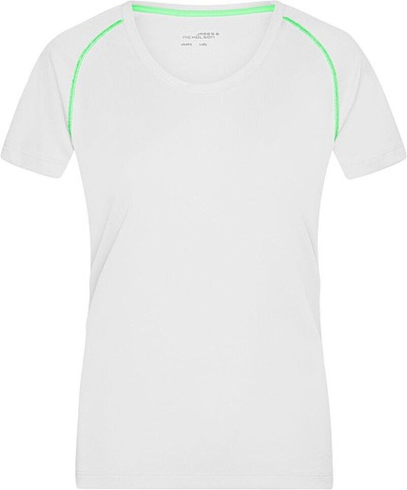 Dámské sportovní tričko James Nicholson sports T-shirt women, bílá/zelená, vel. M