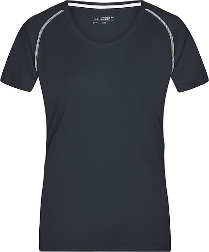 Dámské sportovní tričko James Nicholson sports T-shirt women, černá/bílá, vel. M