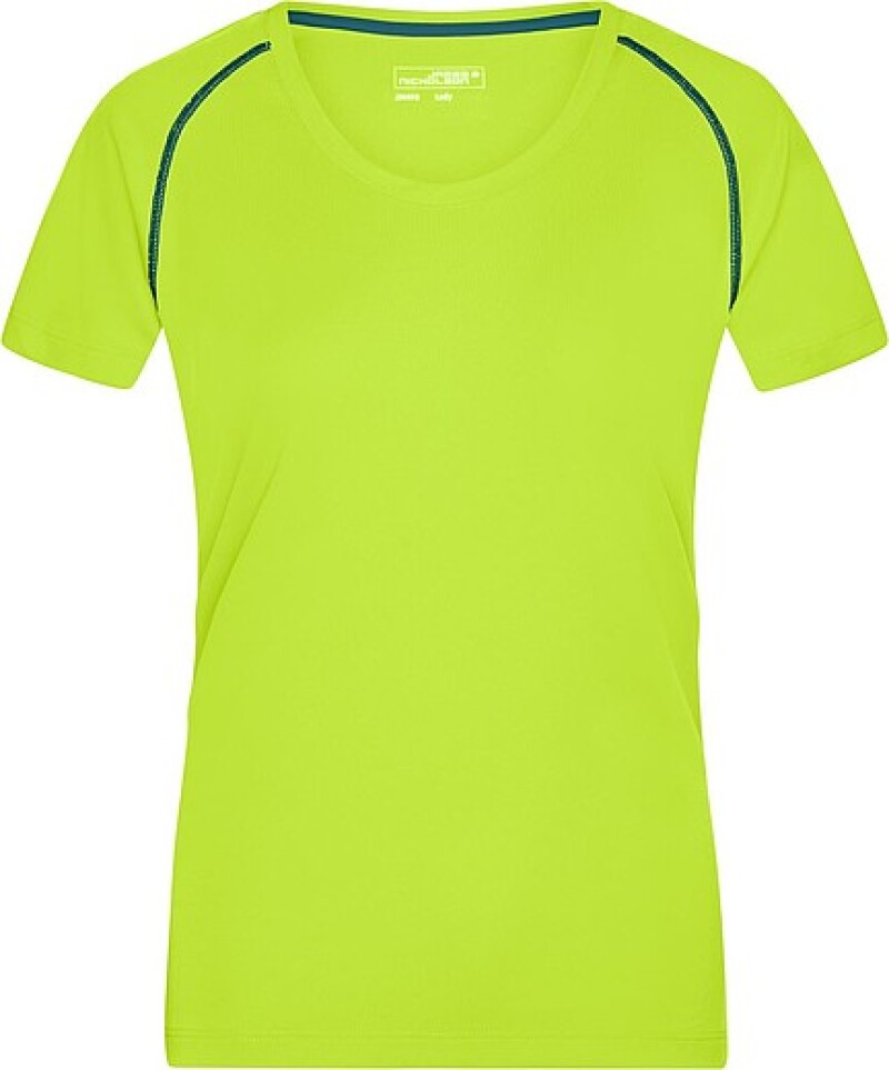 Dámské sportovní tričko James Nicholson sports T-shirt women, jasně žlutá/sv. modrá, vel. S