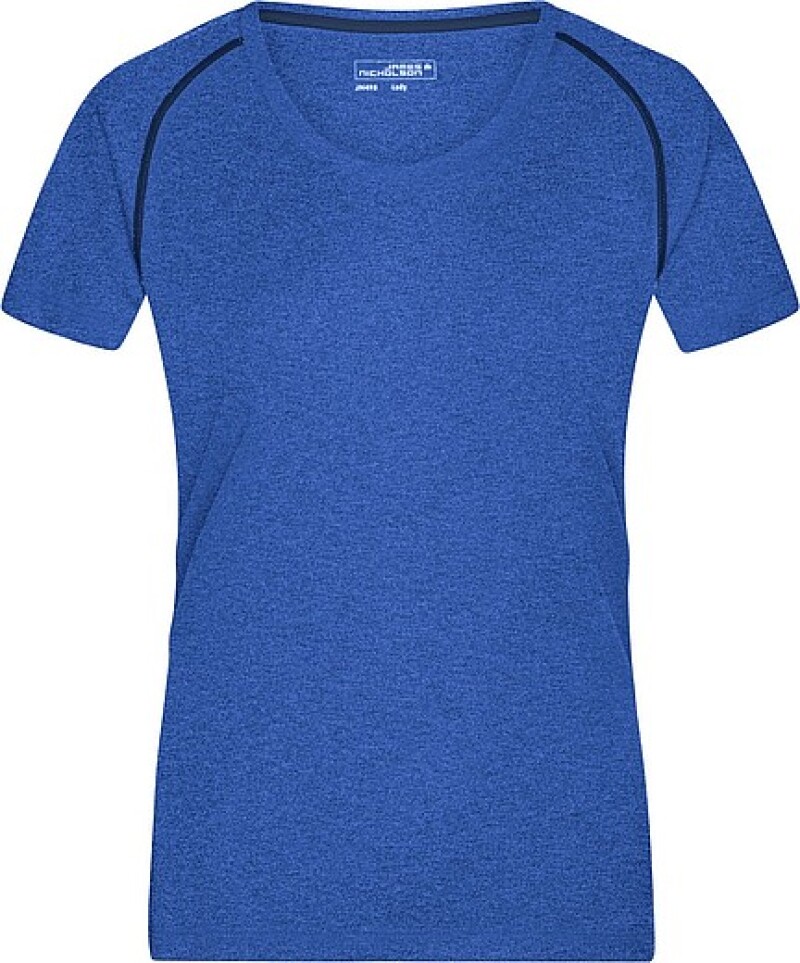 Dámské sportovní tričko James Nicholson sports T-shirt women, modrý melír/námořní modrá, vel. XL