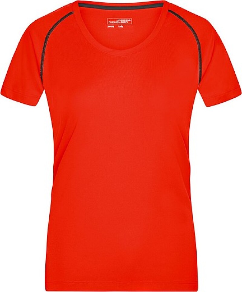 Dámské sportovní tričko James Nicholson sports T-shirt women, oranžová/černá, vel. L