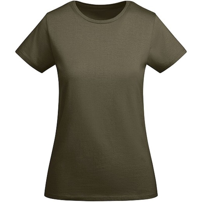 Dámské tričko s krátkým rukávem, ROLY BREDA, vojenská zelená tmavá, vel. 2XL