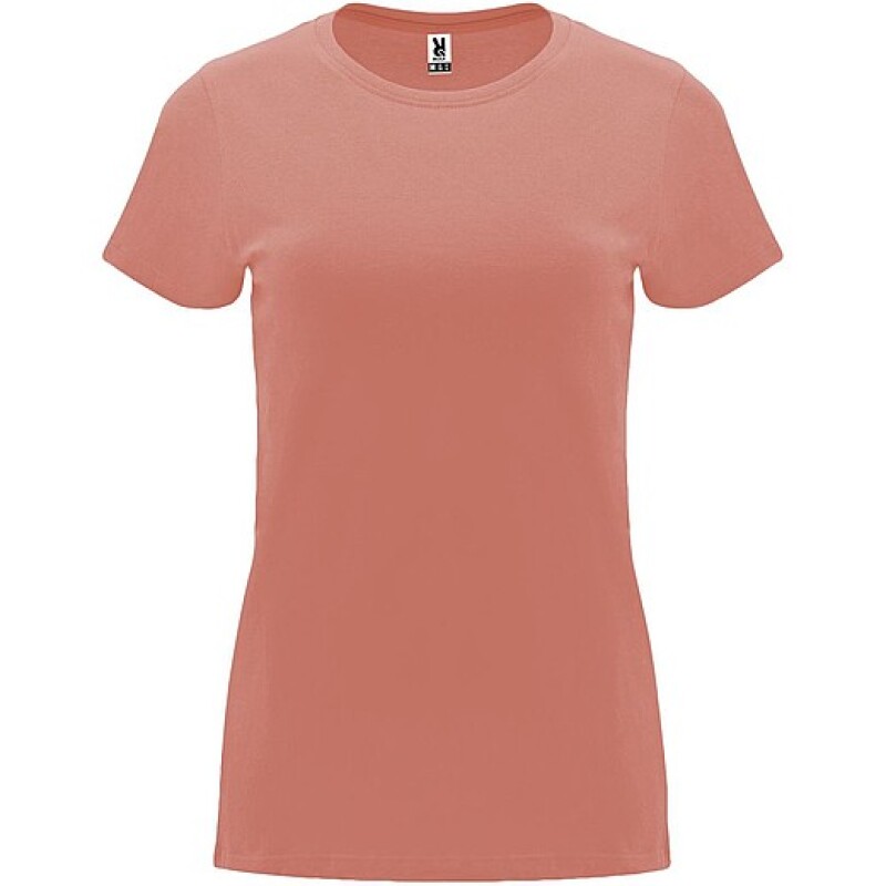 Dámské tričko s krátkým rukávem, ROLY CAPRI, korálově červená, vel. 3XL