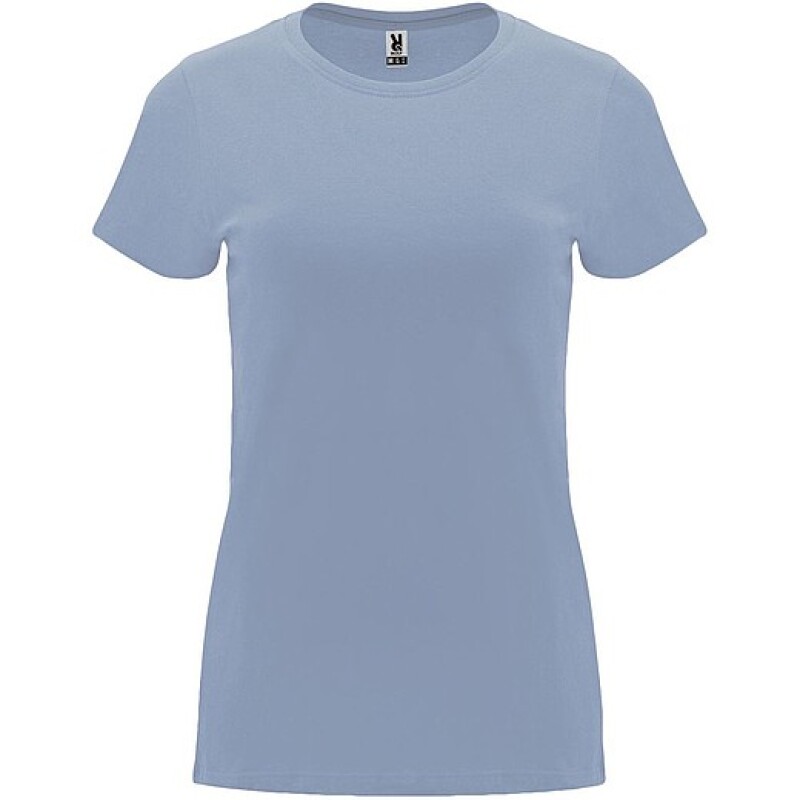 Dámské tričko s krátkým rukávem, ROLY CAPRI, světle modrá, 2XL