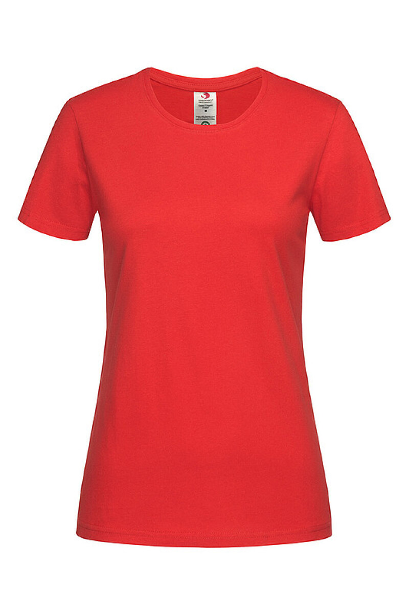 Dámské tričko STEDMAN CLASSIC-T ORGANIC WOMEN z bio bavlny, červená, M