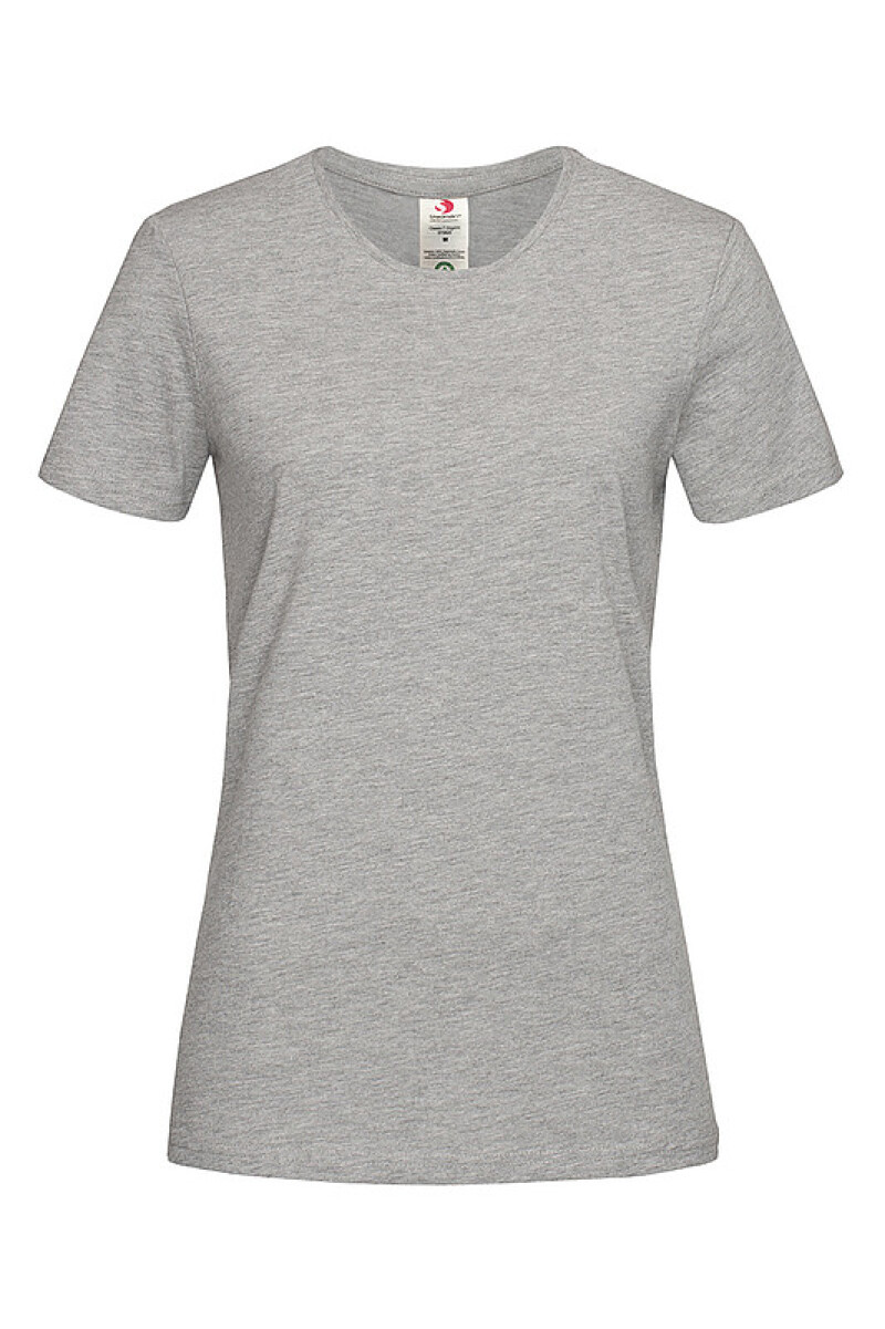 Dámské tričko STEDMAN CLASSIC-T ORGANIC WOMEN z bio bavlny, šedý melír, XL