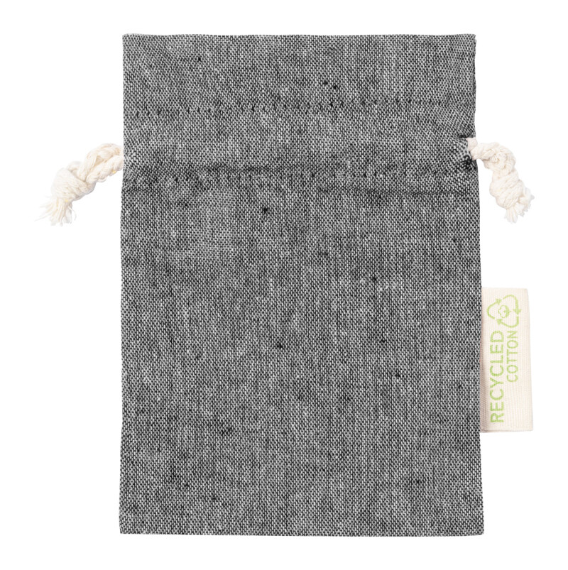 Dárkový pytlík z recyklované bavlny, černý