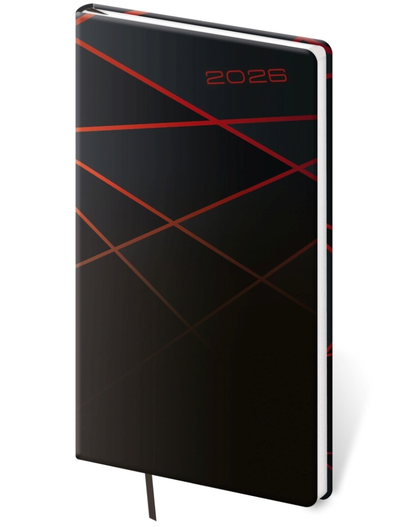Diář týdenní kapesní Vario - 1 RED LINES 2027