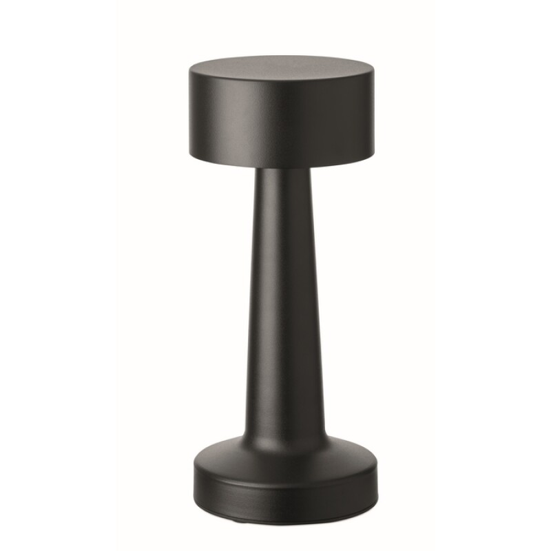 Dobíjecí kovová stolní lampa, černá