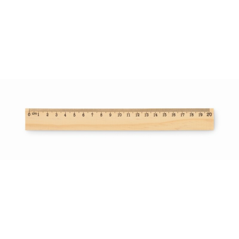 Dřevěné pravítko 20 cm, béžová