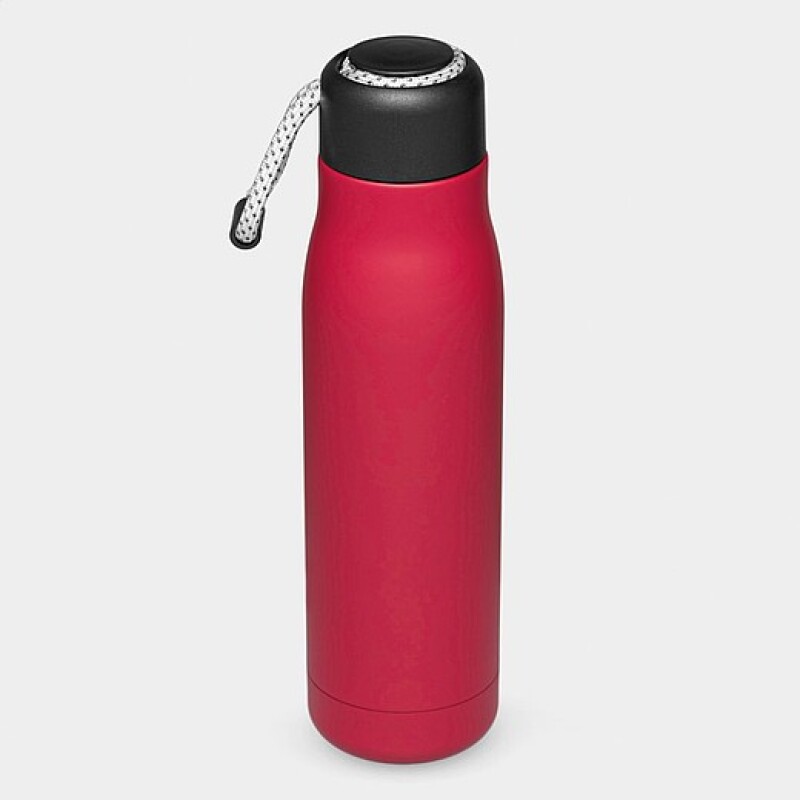 DALAGO Dvoustěnná termoska z nerezové oceli s poutkem, 500 ml, červená
