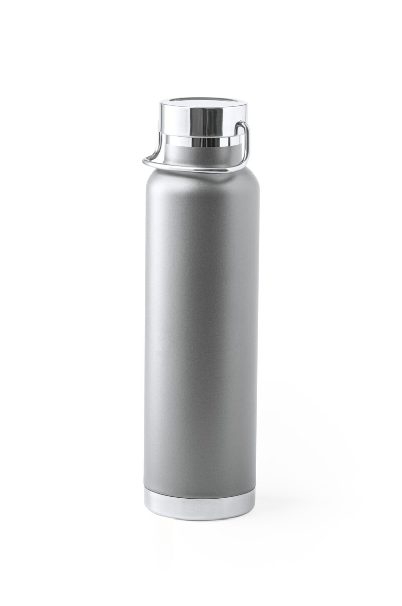 Dvoustěnná nerezová termoska, 650ml, s měděnou izolací, šedá
