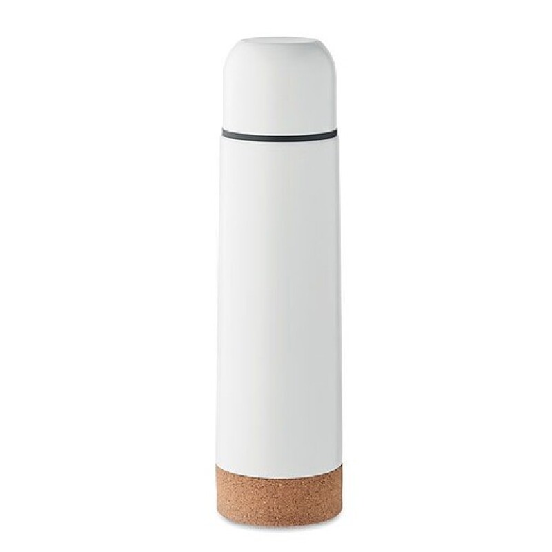 ZEHRA Dvoustěnná termoska z recyklované nerezové oceli, 500 ml, bílá