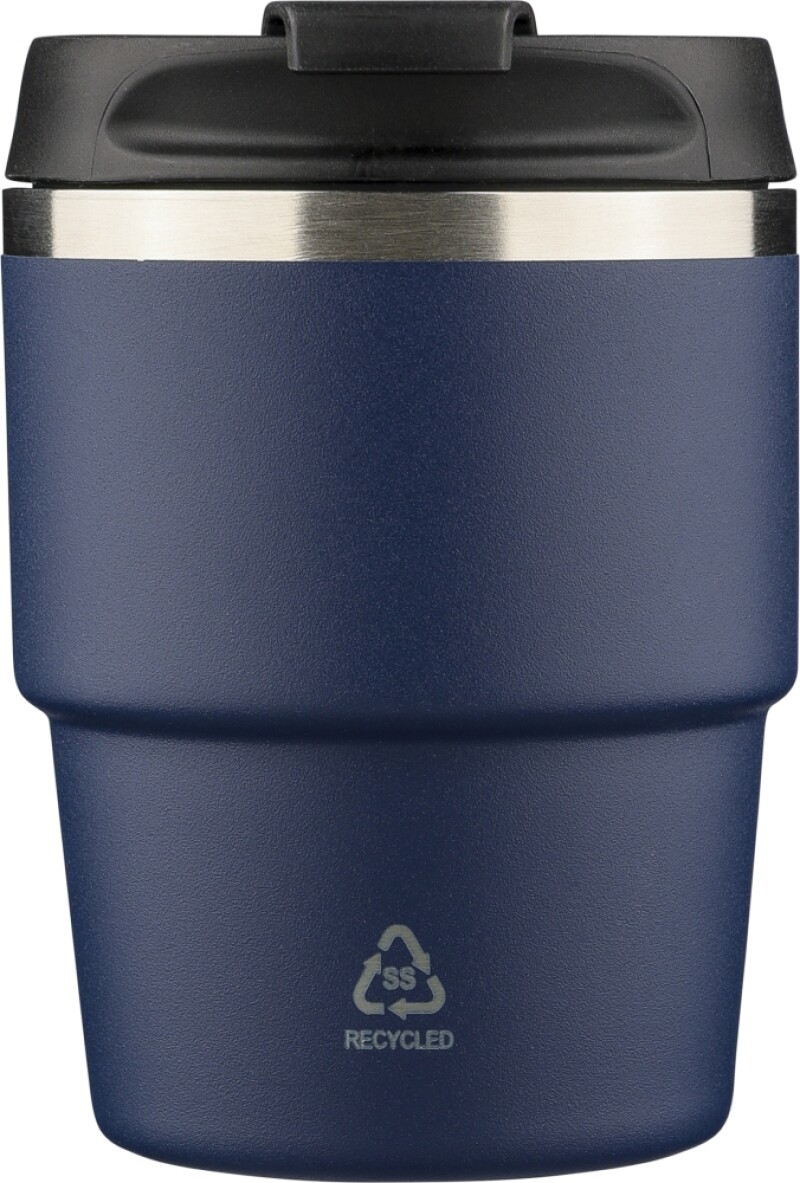 Dvoustěnný termohrnek z recyklované nerezové oceli, 175 ml, modrá