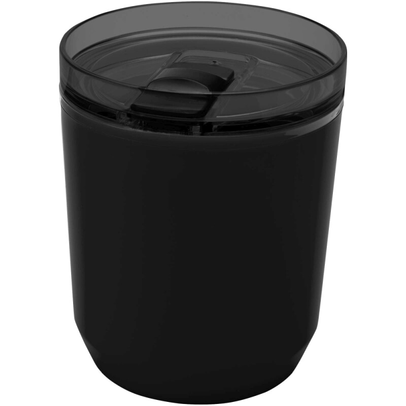 Dvoustěnný kelímek z recyklovaného plastu 180 ml, černá