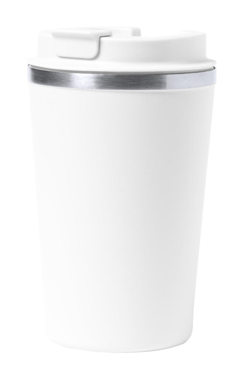 Dvoustěnný nerezový termohrnek, 350ml, bílý