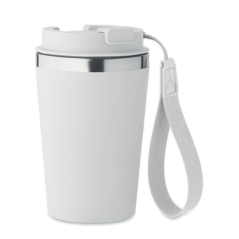Dvoustěnný termohrnek, 350 ml, bílá