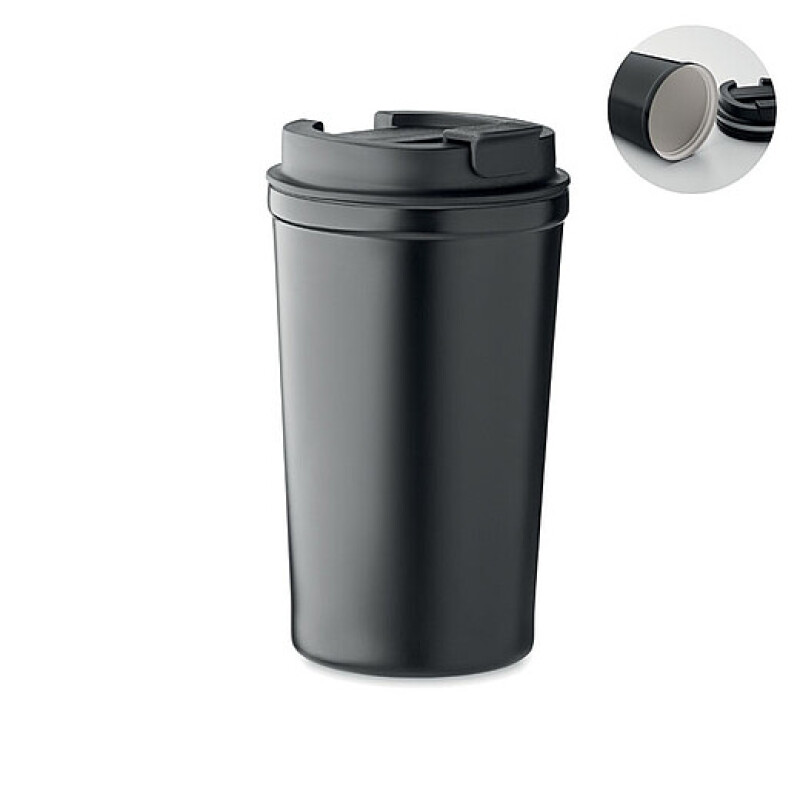 Dvoustěnný termohrnek 450 ml, černá