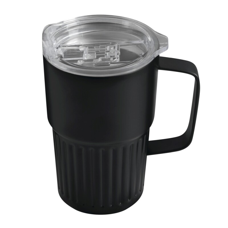 Dvoustěnný vakuový termohrnek 450 ml, černá