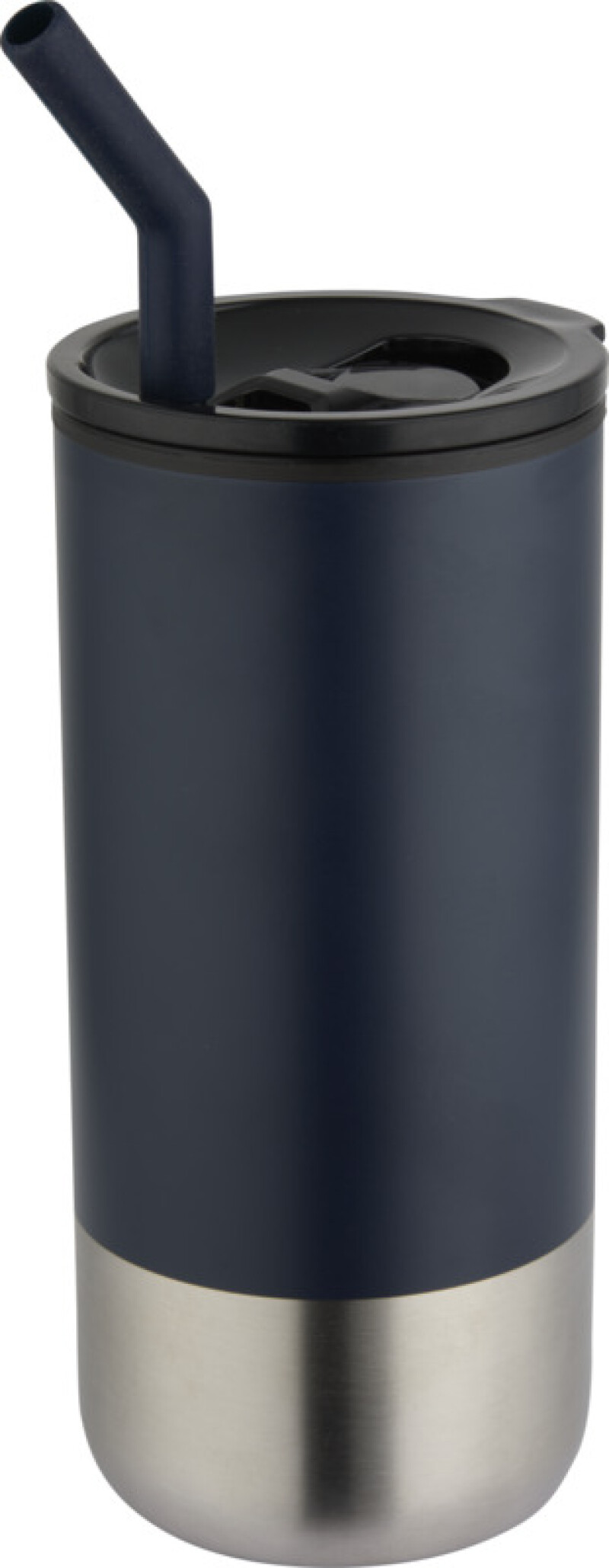 SITUZAN Dvoustěnný termohrnek s brčkem, 480 ml, námořní modrá