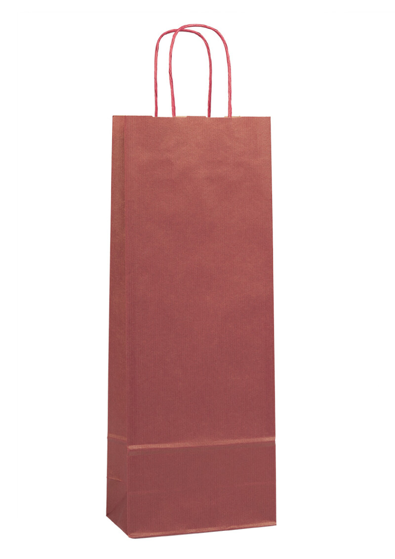 Papírová taška na víno 15x8x40 cm, vínová