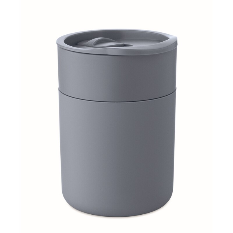 Hrnek se silikonovým návlekem, 330ml, modrošedá