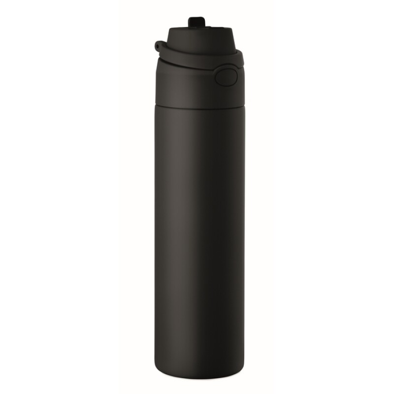 RENGIN Jednostěnná láhev z nerezové oceli 650 ml, černá