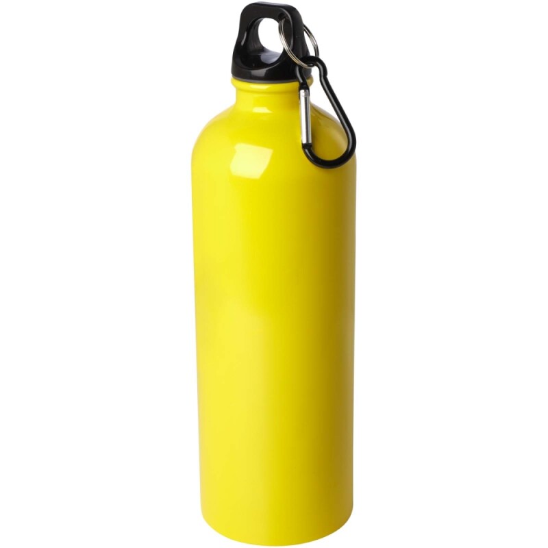 Jednostěnná láhev na vodu z nerezové oceli s karabinou 750ml, žlutá
