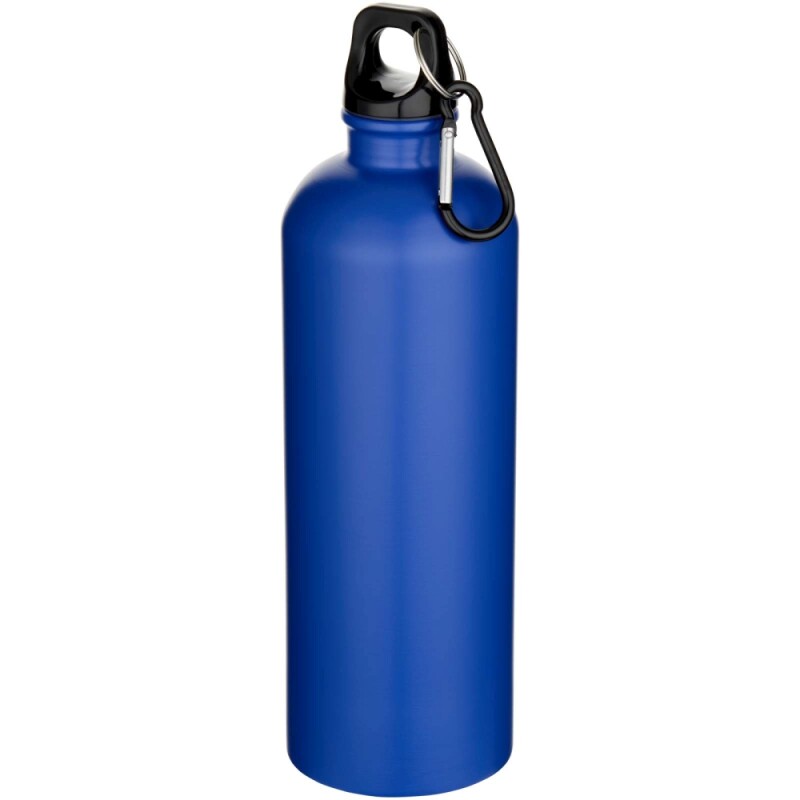 Jednostěnná matná láhev na vodu z nerezové oceli s karabinou 750ml, královská modrá