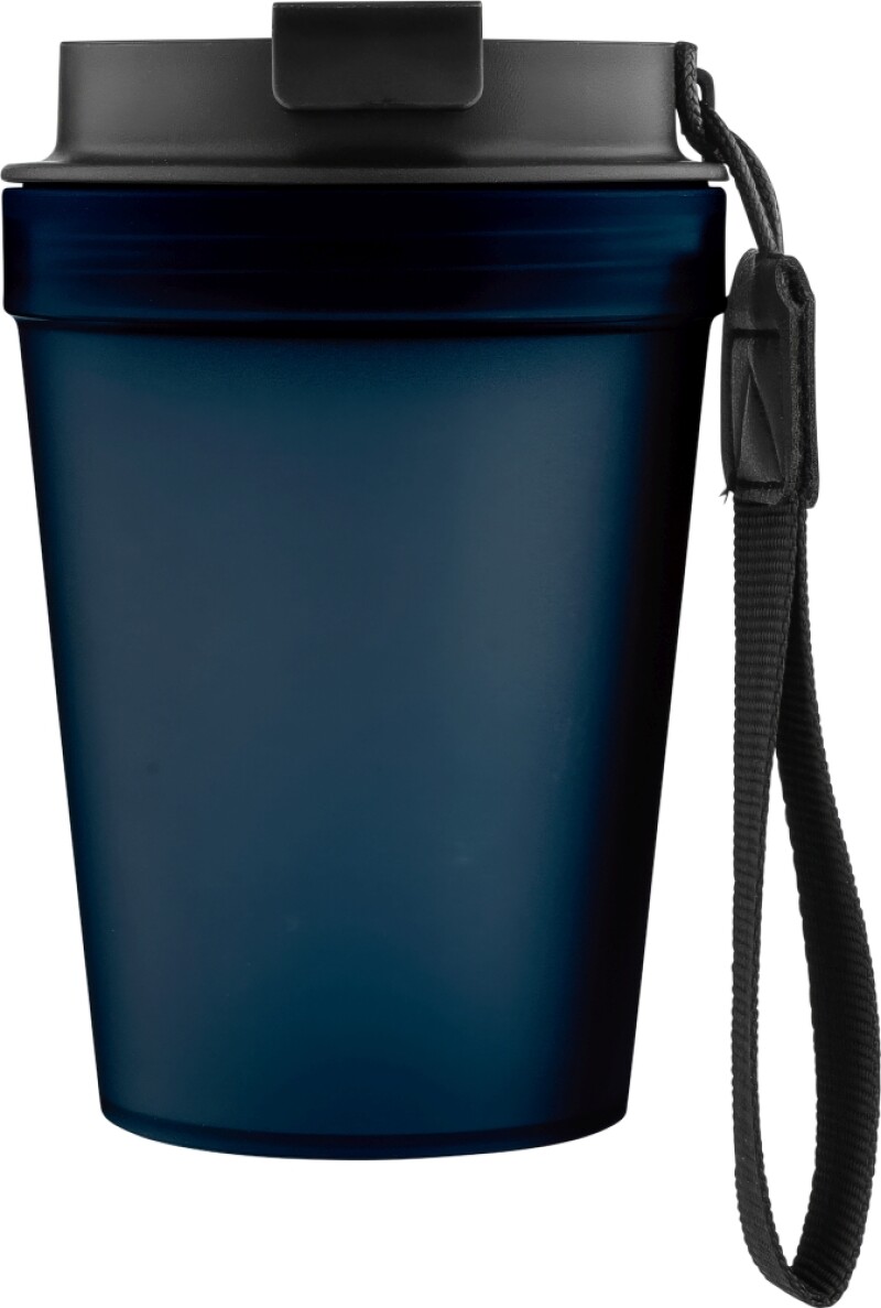 Jednostěnný termohrnek se šňůrkou na zápěstí 350 ml, kobaltově modrá