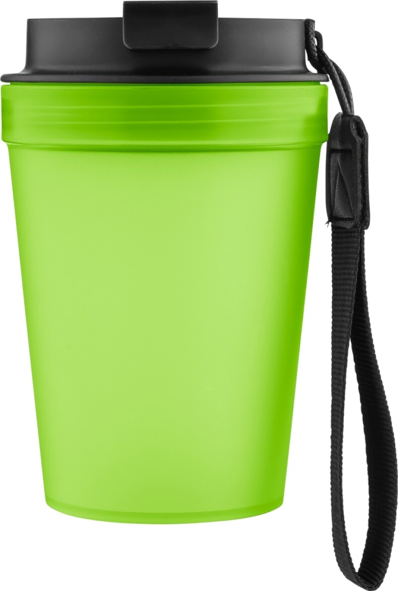 Jednostěnný termohrnek se šňůrkou na zápěstí 350 ml, zelená limetková
